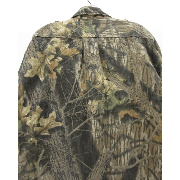 VINTAGE Mossy Oak Shirt XL Treestand Camo Hunting MAD Calls Military - Picture 10 of 15
